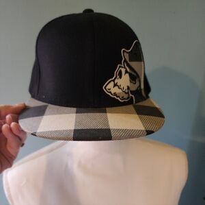 Metal Mulisha Black and Gray Skull Cap Flex Fit S/M